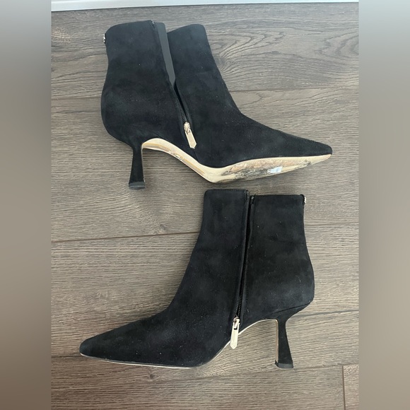 Sam Edelman Samantha Black Suede Ankle Booties Size 9.5 - Picture 8 of 12
